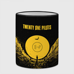 Кружка 3D Twenty One Pilots: Yellow Moon, цвет: 3D-черный кант — фото 2