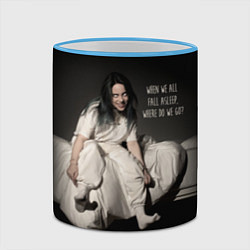 Кружка 3D Billie Eilish: Bad Guy, цвет: 3D-небесно-голубой кант — фото 2