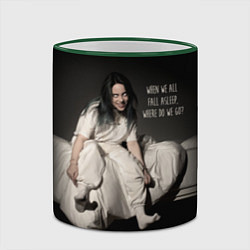 Кружка 3D Billie Eilish: Bad Guy, цвет: 3D-зеленый кант — фото 2