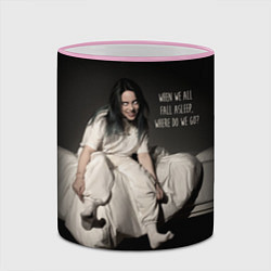 Кружка 3D Billie Eilish: Bad Guy, цвет: 3D-розовый кант — фото 2