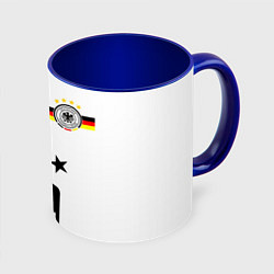 Кружка 3D Сборная Германии, цвет: 3D-белый + синий