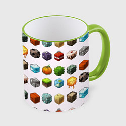 Кружка 3D Minecraft Cubes, цвет: 3D-светло-зеленый кант