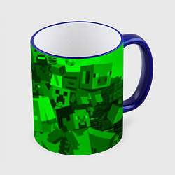 Кружка 3D Minecraft game characters, цвет: 3D-синий кант