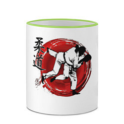 Кружка 3D Judo: Japan, цвет: 3D-светло-зеленый кант — фото 2