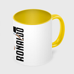 Кружка 3D Ronaldo the best, цвет: 3D-белый + желтый