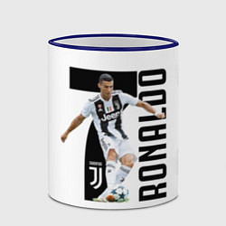 Кружка 3D Ronaldo the best, цвет: 3D-синий кант — фото 2