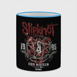 Кружка 3D Slipknot 1995, цвет: 3D-небесно-голубой кант — фото 2