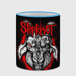 Кружка 3D Slipknot: Devil Goat, цвет: 3D-небесно-голубой кант — фото 2