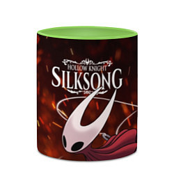 Кружка 3D Hollow Knight: Silksong, цвет: 3D-белый + светло-зеленый — фото 2
