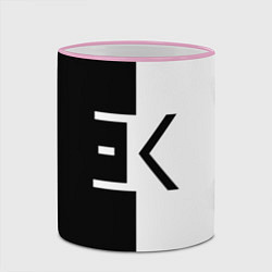 Кружка 3D Егор Крид: ЕК, цвет: 3D-розовый кант — фото 2