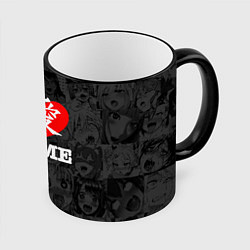 Кружка 3D I love Anime, цвет: 3D-черный кант