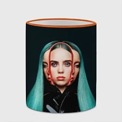 Кружка 3D BILLIE EILISH, цвет: 3D-оранжевый кант — фото 2