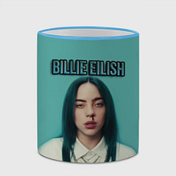 Кружка 3D BILLIE EILISH, цвет: 3D-небесно-голубой кант — фото 2