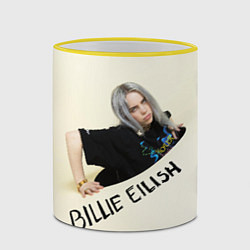 Кружка 3D BILLIE EILISH, цвет: 3D-желтый кант — фото 2