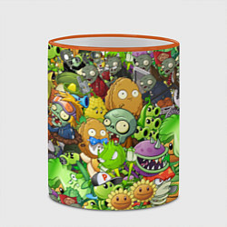 Кружка 3D PLANTS VS ZOMBIES, цвет: 3D-оранжевый кант — фото 2