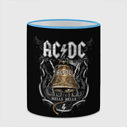 Кружка 3D ACDC - hells bells, цвет: 3D-небесно-голубой кант — фото 2