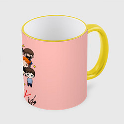 Кружка 3D Stray Kids, цвет: 3D-желтый кант