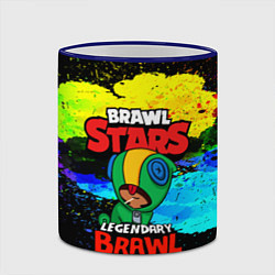 Кружка 3D BRAWL STARS LEON, цвет: 3D-синий кант — фото 2