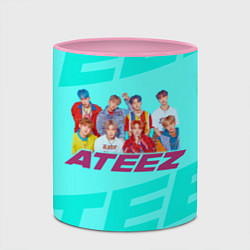 Кружка 3D Ateez, цвет: 3D-белый + розовый — фото 2