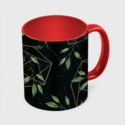 Кружка 3D Геометрия в природе, цвет: 3D-белый + красный