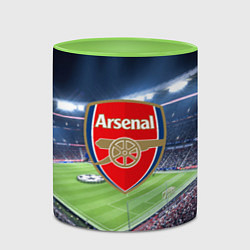 Кружка 3D FC Arsenal, цвет: 3D-белый + светло-зеленый — фото 2