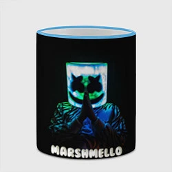 Кружка 3D Marshmello, цвет: 3D-небесно-голубой кант — фото 2