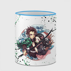 Кружка 3D KIMETSU NO YAIBA, цвет: 3D-небесно-голубой кант — фото 2