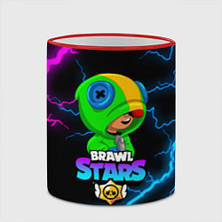 Кружка 3D BRAWL STARS LEON, цвет: 3D-красный кант — фото 2