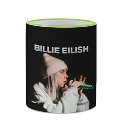 Кружка 3D BILLIE EILISH, цвет: 3D-светло-зеленый кант — фото 2