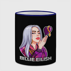 Кружка 3D BILLIE EILISH, цвет: 3D-синий кант — фото 2