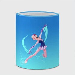 Кружка 3D Фигурное катание, цвет: 3D-небесно-голубой кант — фото 2