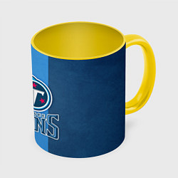 Кружка 3D Tennessee Titans, цвет: 3D-белый + желтый