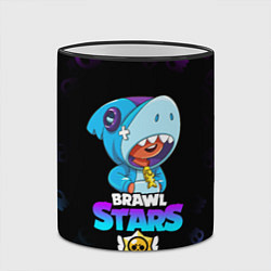 Кружка 3D BRAWL STARS LEON SHARK, цвет: 3D-черный кант — фото 2