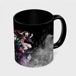 Кружка 3D KIMETSU NO YAIBA, цвет: 3D-белый + черный