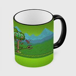 Кружка 3D Terraria, цвет: 3D-черный кант