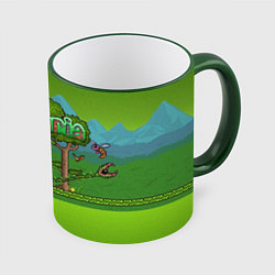 Кружка 3D Terraria, цвет: 3D-зеленый кант