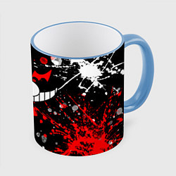 Кружка 3D MONOKUMA, цвет: 3D-небесно-голубой кант