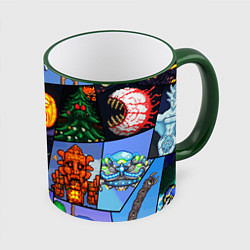 Кружка 3D Terraria allpic, цвет: 3D-зеленый кант