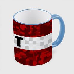 Кружка 3D MINECRAFT TNT, цвет: 3D-небесно-голубой кант