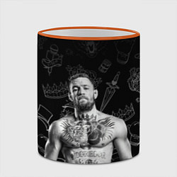 Кружка 3D CONOR McGREGOR, цвет: 3D-оранжевый кант — фото 2