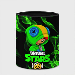 Кружка 3D BRAWL STARS LEON, цвет: 3D-белый + черный — фото 2