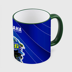 Кружка 3D Valentino Rossi, цвет: 3D-зеленый кант