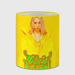 Кружка 3D BILLIE EILISH, цвет: 3D-желтый кант — фото 2