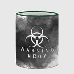 Кружка 3D Warning NCoV, цвет: 3D-зеленый кант — фото 2