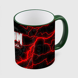 Кружка 3D DOOM ETERNAL, цвет: 3D-зеленый кант