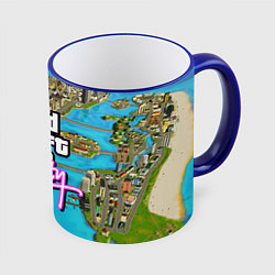 Кружка 3D GRAND THEFT AUTO:VICE CITY, цвет: 3D-синий кант