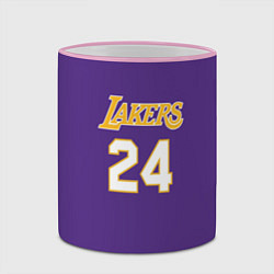 Кружка 3D Los Angeles Lakers Kobe Brya, цвет: 3D-розовый кант — фото 2