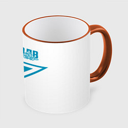 Кружка 3D ВДВ, цвет: 3D-оранжевый кант