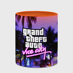 Кружка 3D Grand Theft Auto Vice City, цвет: 3D-белый + оранжевый — фото 2