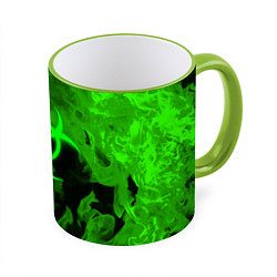 Кружка 3D BIOHAZARD, цвет: 3D-светло-зеленый кант